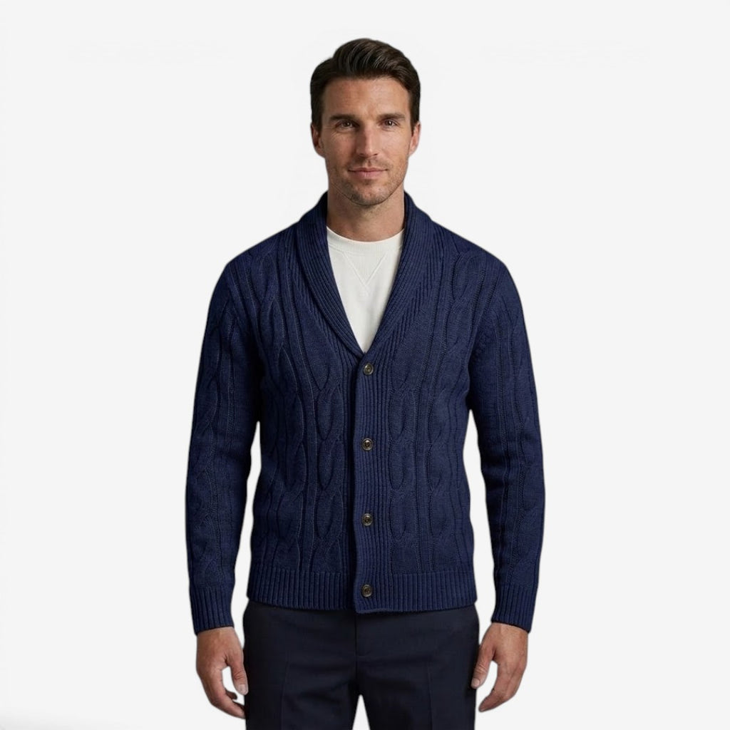 Jorvalore | Men's Classic Button Up Knit Cardigan Comfortable Winter Layer