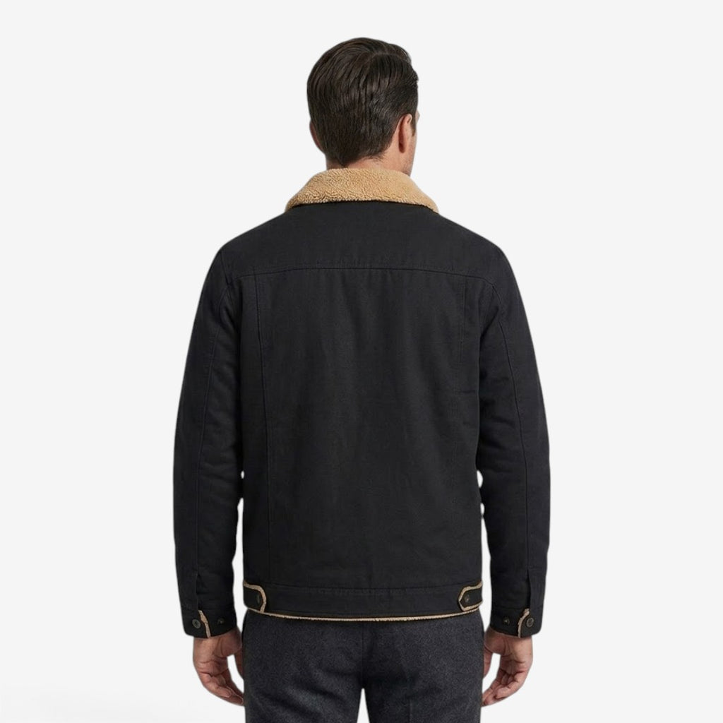 Jorvalore | Men's Classic Fleece Jacket Lapel Collar for Winter