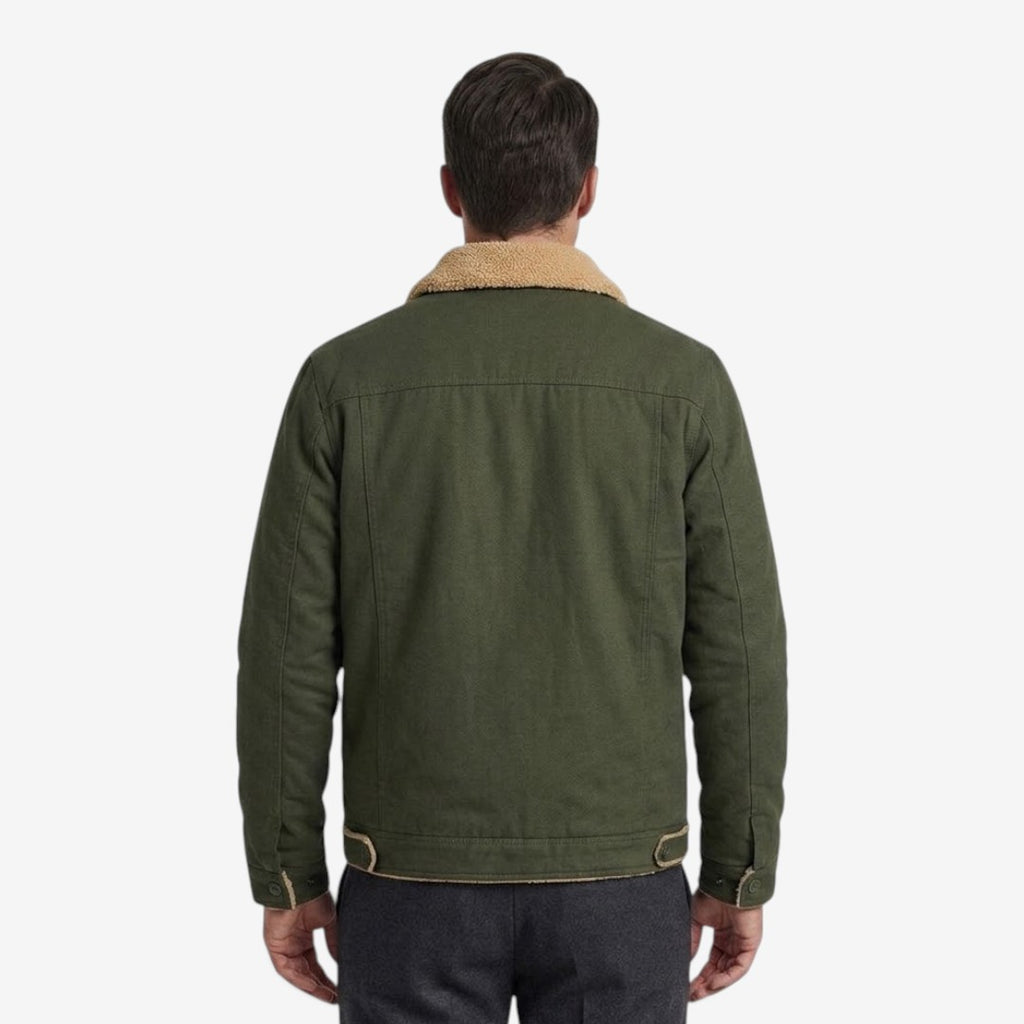 Jorvalore | Men's Classic Fleece Jacket Lapel Collar for Winter