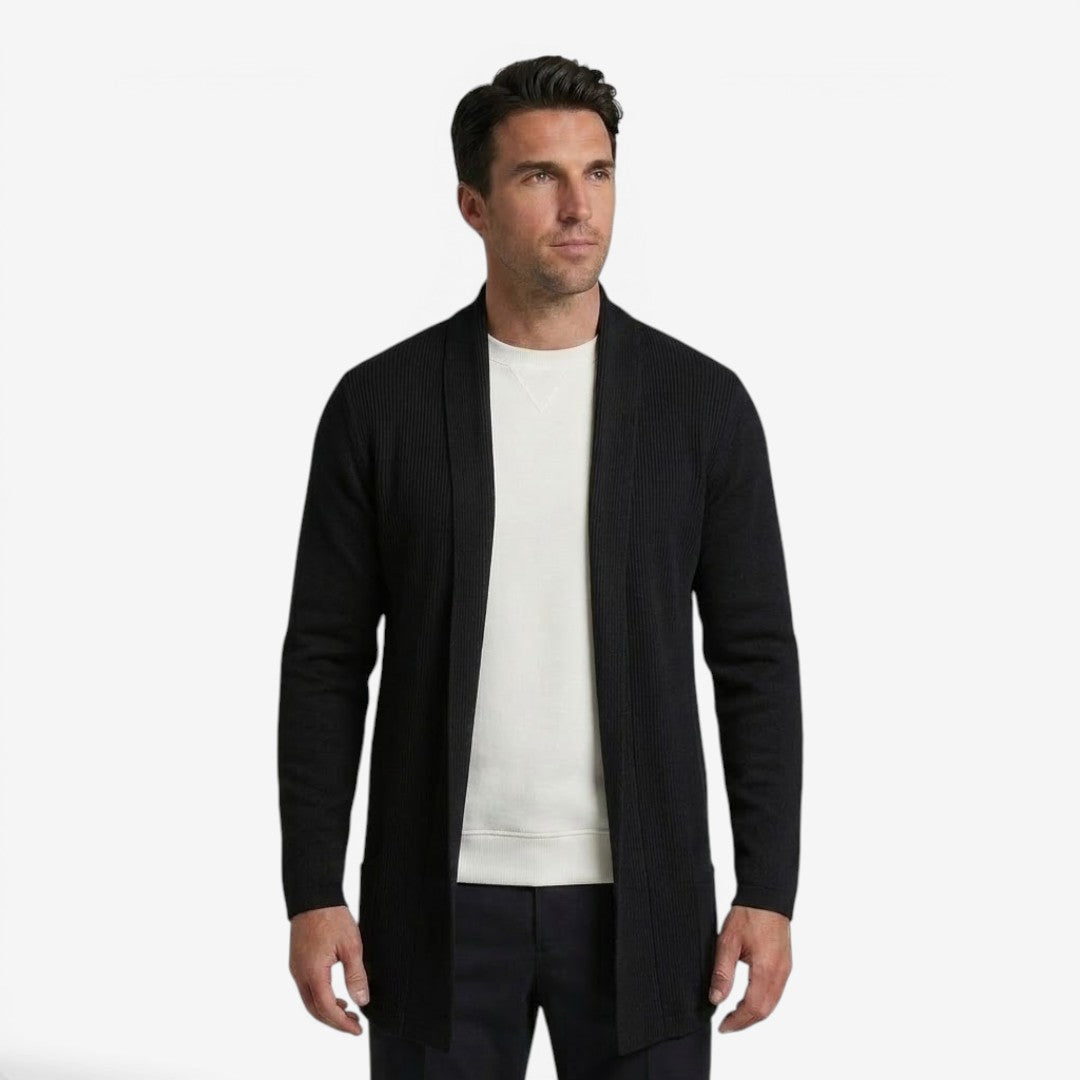 Jorvalore | Men's Classic Long Knit Cardigan Soft Warm Layering