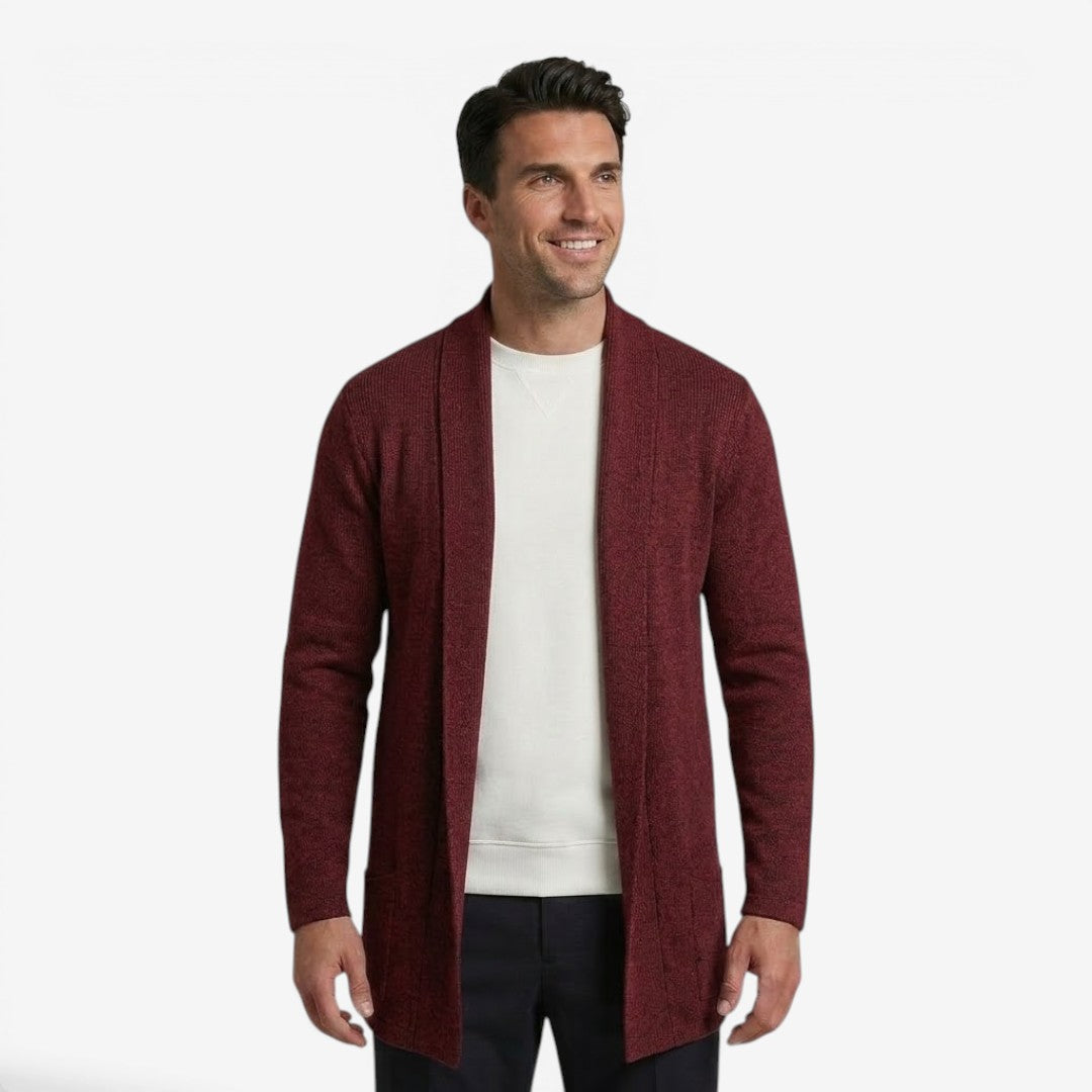 Jorvalore | Men's Classic Long Knit Cardigan Soft Warm Layering
