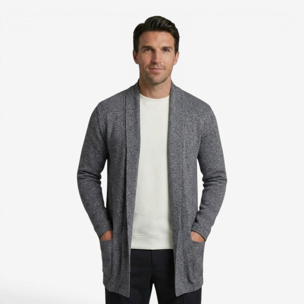 Jorvalore | Men's Classic Long Knit Cardigan Soft Warm Layering