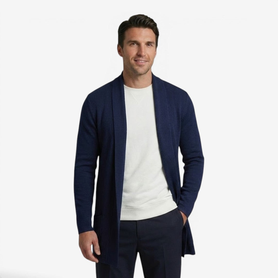 Jorvalore | Men's Classic Long Knit Cardigan Soft Warm Layering