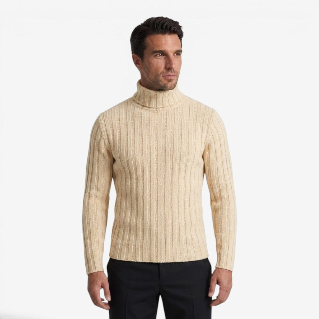 Jorvalore | Men's Classic Ribbed Turtleneck Jumper Plus Size