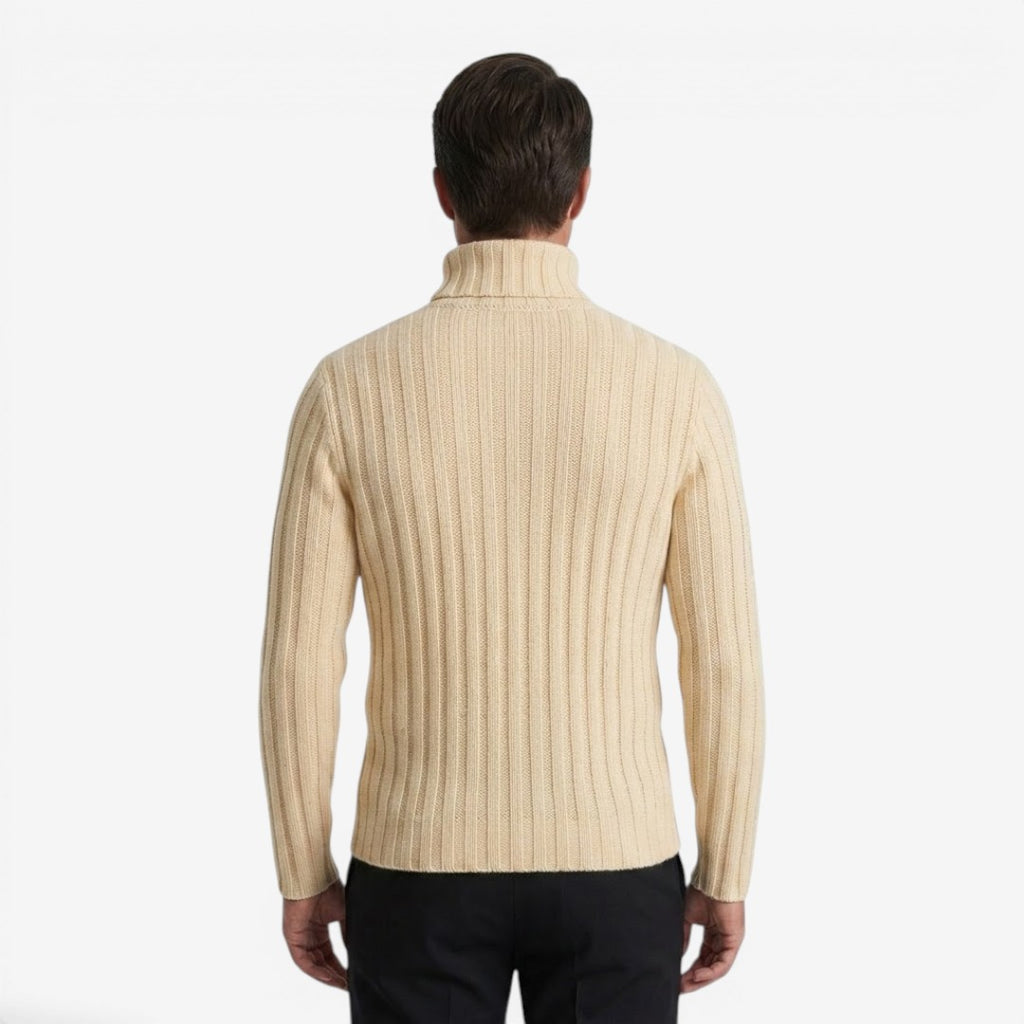 Jorvalore | Men's Classic Ribbed Turtleneck Jumper Plus Size