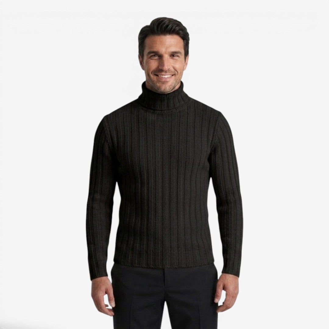 Jorvalore | Men's Classic Ribbed Turtleneck Jumper Plus Size