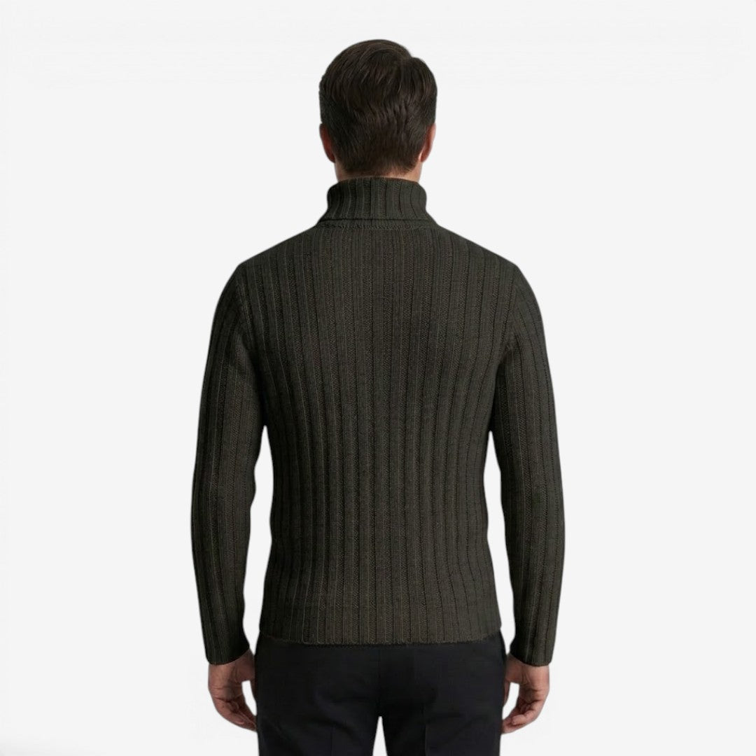 Jorvalore | Men's Classic Ribbed Turtleneck Jumper Plus Size