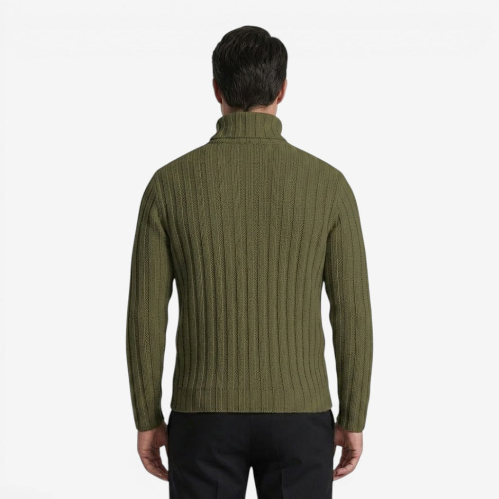 Jorvalore | Men's Classic Ribbed Turtleneck Jumper Plus Size