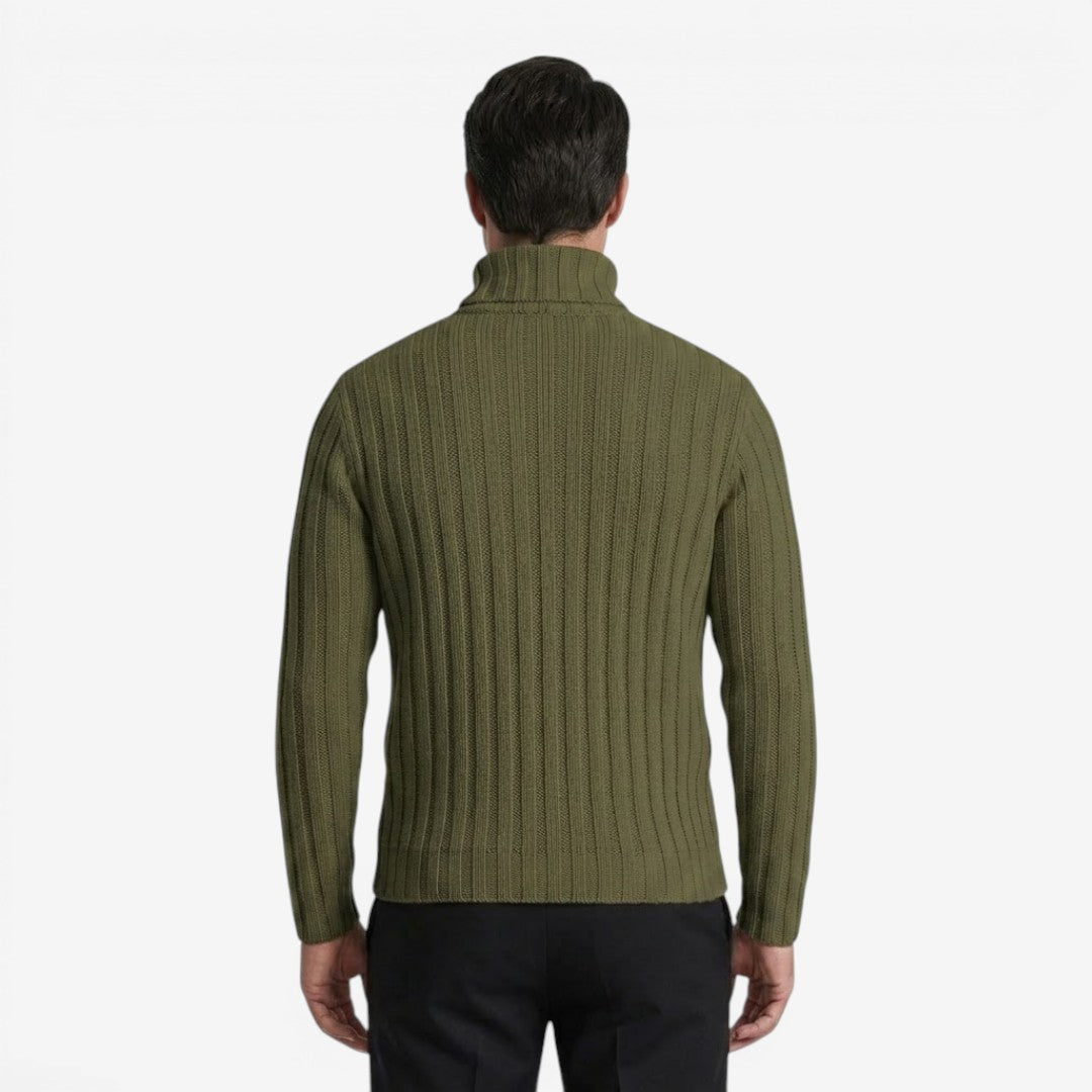 Jorvalore | Men's Classic Ribbed Turtleneck Jumper Plus Size