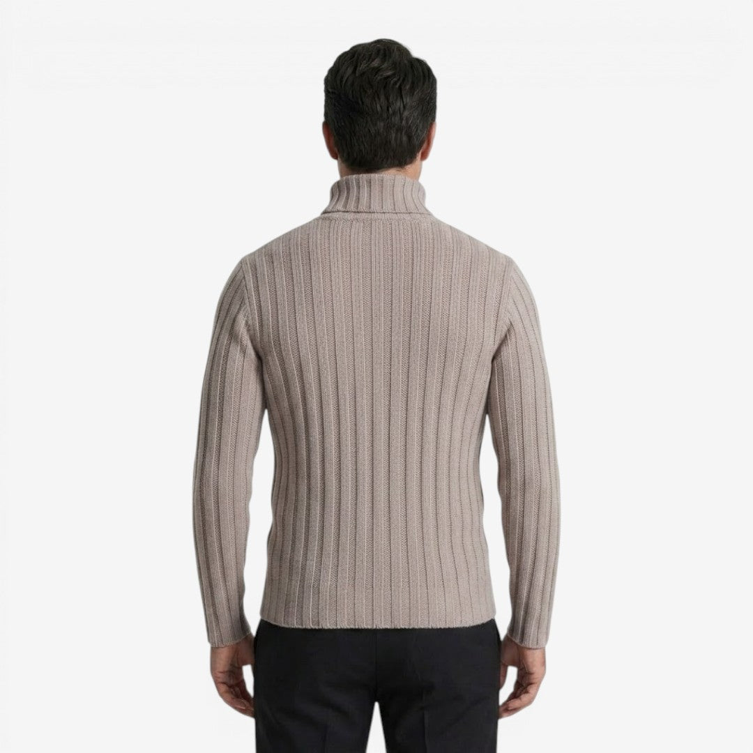 Jorvalore | Men's Classic Ribbed Turtleneck Jumper Plus Size