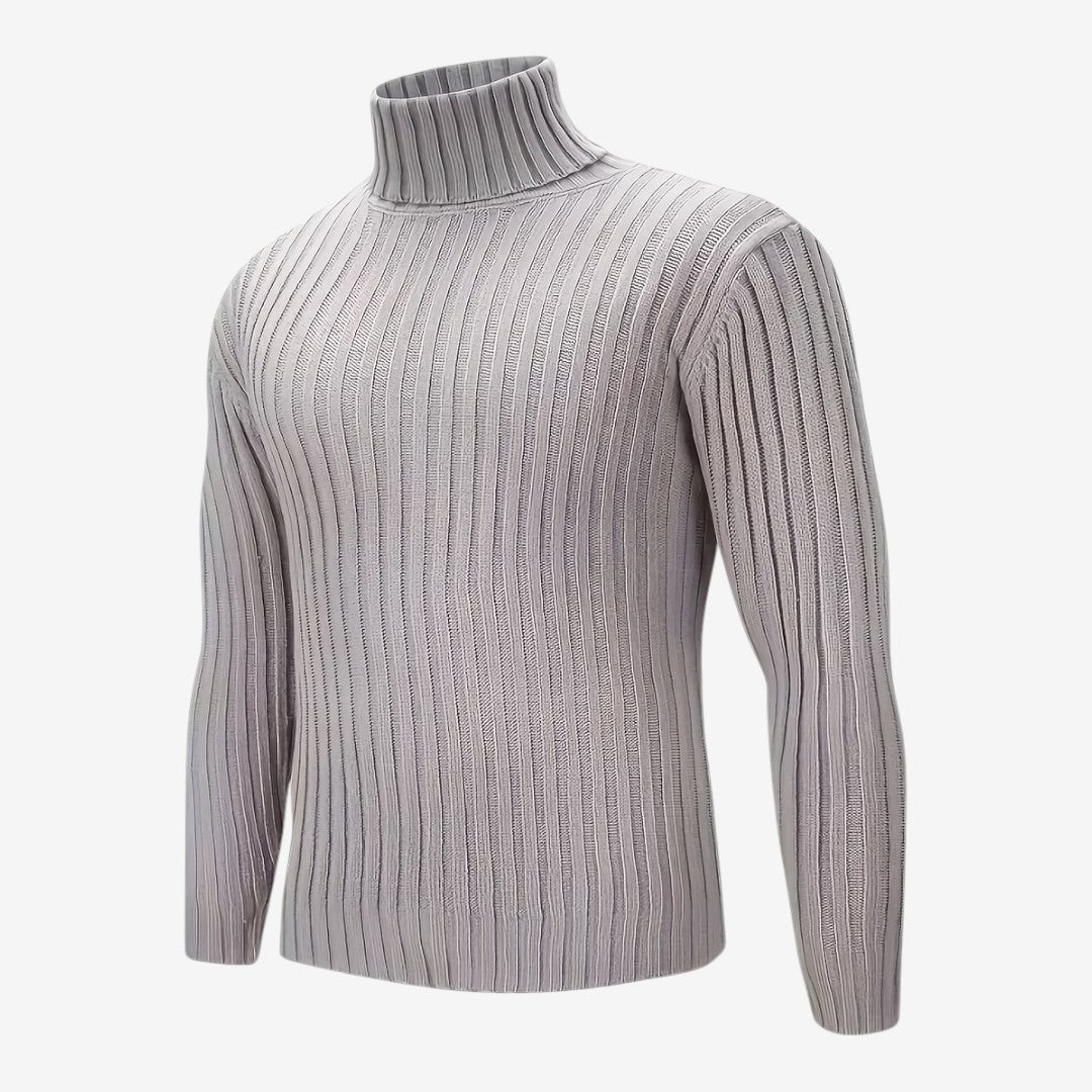 Jorvalore | Men's Classic Ribbed Turtleneck Jumper Plus Size