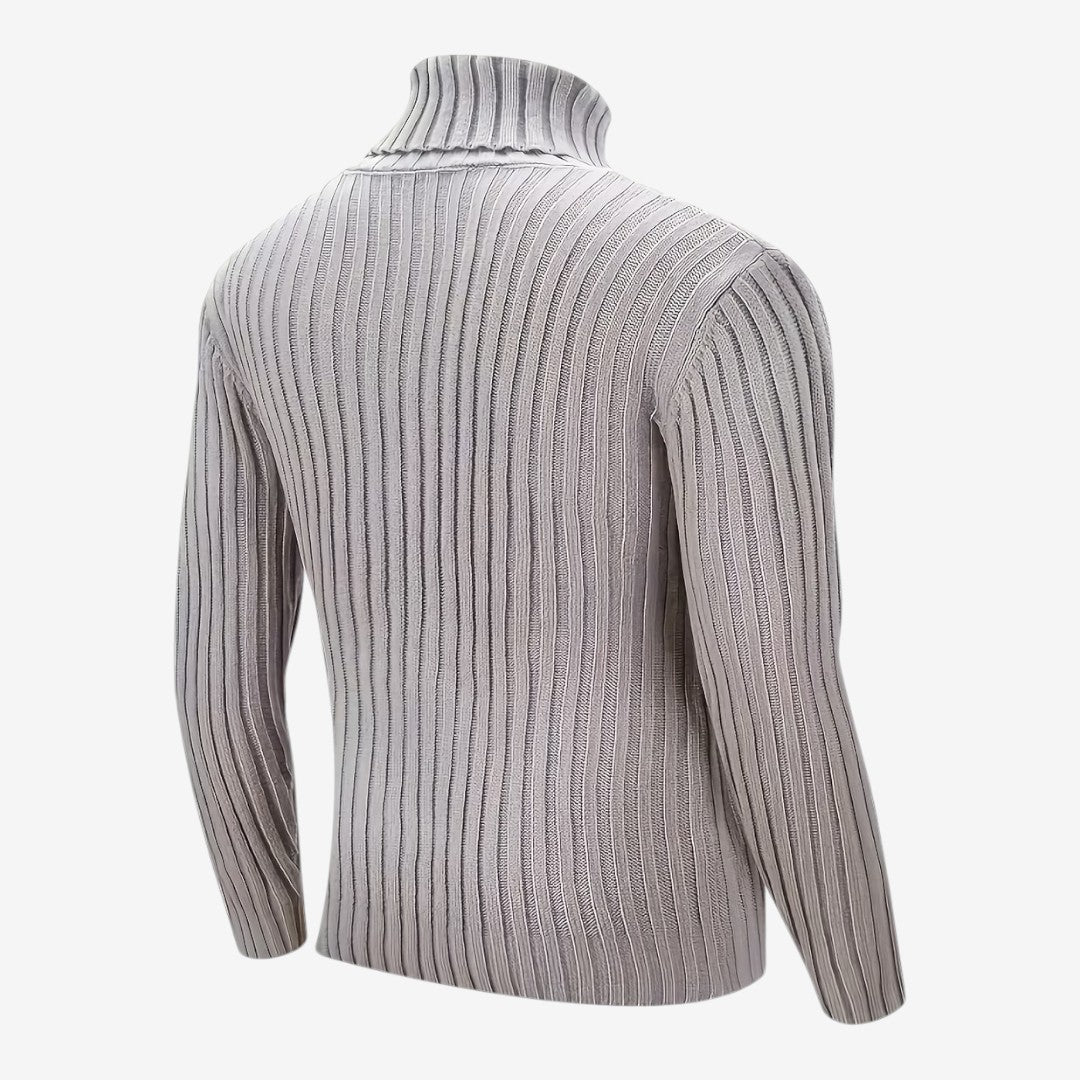 Jorvalore | Men's Classic Ribbed Turtleneck Jumper Plus Size