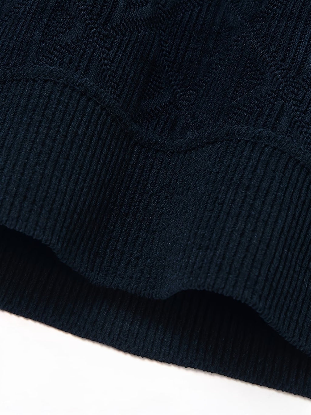Jorvalore | Men’s Collared Two in One V-Neck Jumper Cable-Knit Layered Top