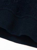 Jorvalore | Men’s Collared Two in One V-Neck Jumper Cable-Knit Layered Top