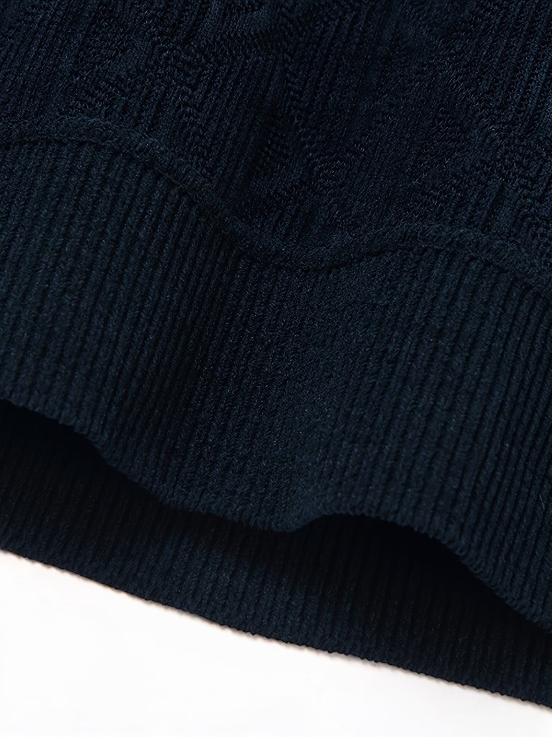Jorvalore | Men’s Collared Two in One V-Neck Jumper Cable-Knit Layered Top