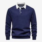 Jorvalore | Men's Cotton Knit Polo Jumper for Autumn Winter Style