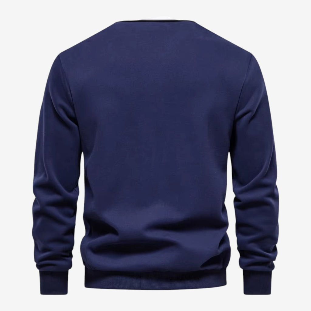 Jorvalore | Men's Cotton Knit Polo Jumper for Autumn Winter Style