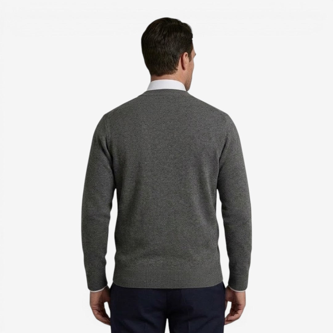 Jorvalore | Men's Diamond Knit Cardigan for Business Casual Style