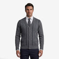 Jorvalore | Men's Diamond Knit Cardigan for Business Casual Style