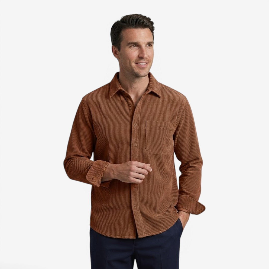Jorvalore | Men's Heavy Corduroy Shirt with Chest Pocket