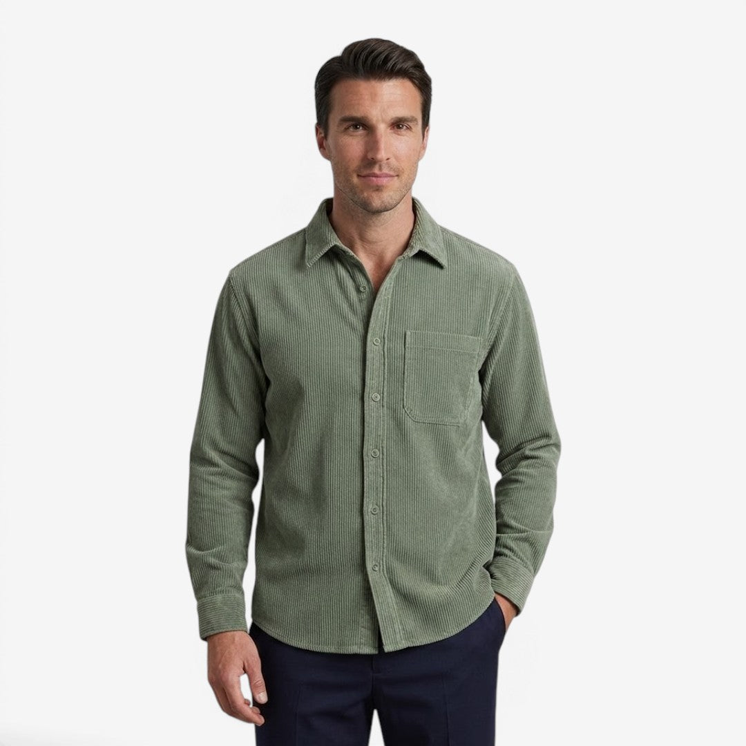 Jorvalore | Men's Heavy Corduroy Shirt with Chest Pocket
