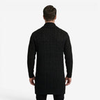 Jorvalore | Men's Jacquard Knit Cardigan with Lapel Collar for Winter