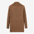 Jorvalore | Men's Jacquard Knit Cardigan with Lapel Collar for Winter
