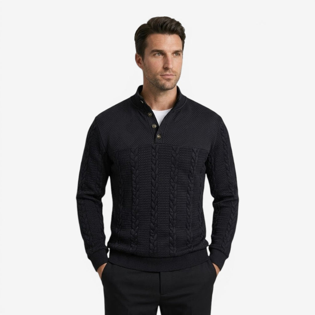 Jorvalore | Men's Jacquard Knit Jumper Soft Warm Everyday