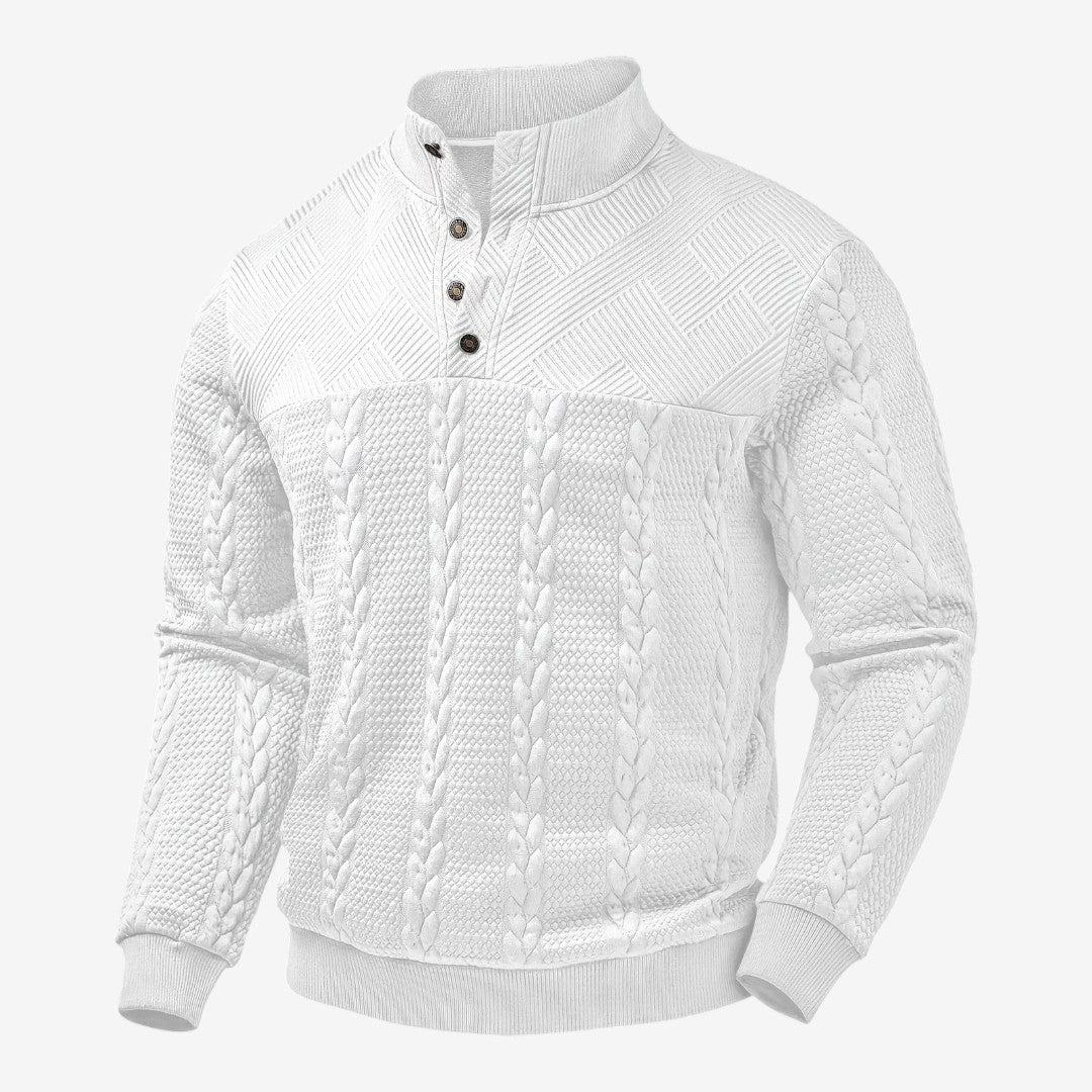 Jorvalore | Men's Jacquard Knit Jumper Soft Warm Everyday