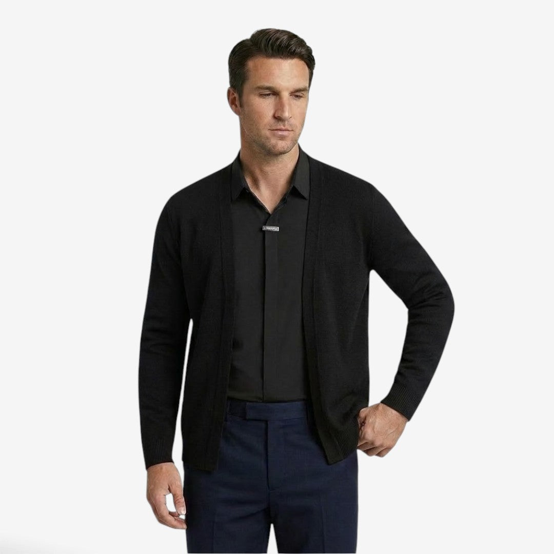 Jorvalore | Men's Knit Cardigan Two-Piece Layered Smart Casual Style