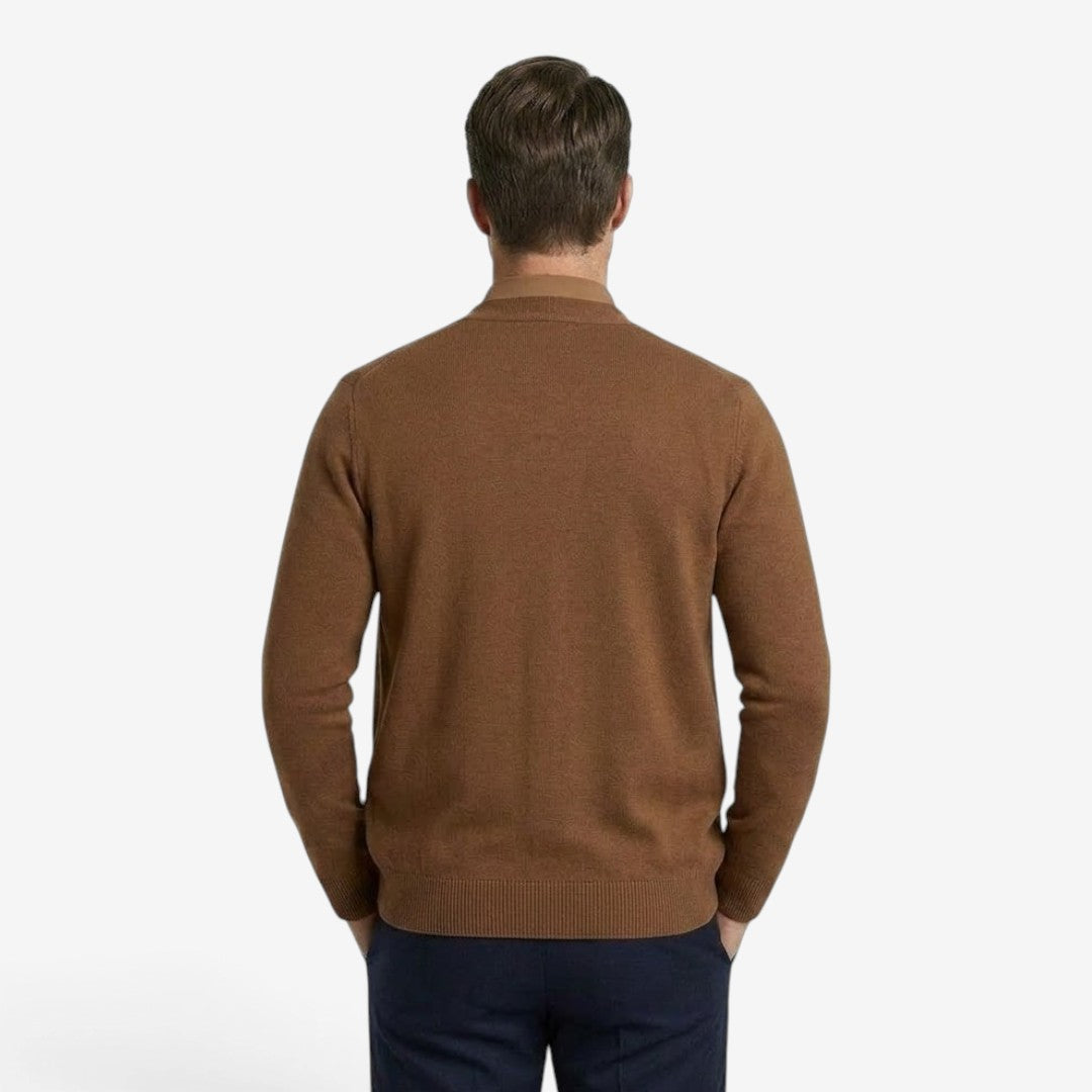 Jorvalore | Men's Knit Cardigan Two-Piece Layered Smart Casual Style