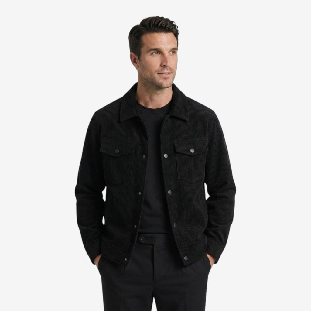 Jorvalore | Men's Knit Corduroy Button Jacket with Pockets
