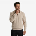 Jorvalore | Men's Knit Quarter Zip Jumper Warm Casual Everyday Wear