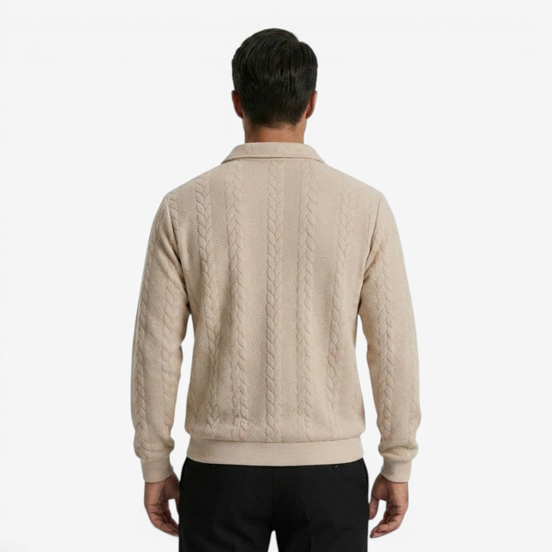 Jorvalore | Men's Knit Quarter Zip Jumper Warm Casual Everyday Wear