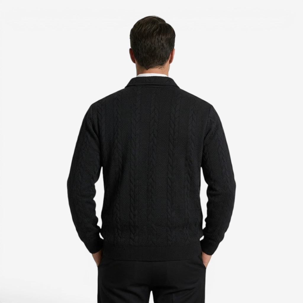 Jorvalore | Men's Knit Quarter Zip Jumper Warm Casual Everyday Wear