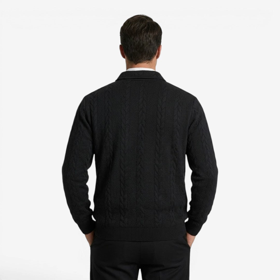 Jorvalore | Men's Knit Quarter Zip Jumper Warm Casual Everyday Wear