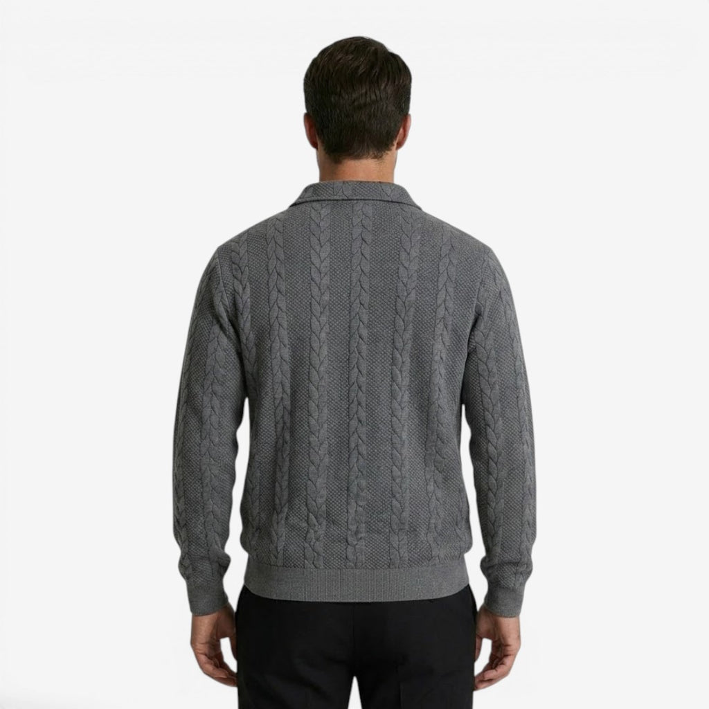 Jorvalore | Men's Knit Quarter Zip Jumper Warm Casual Everyday Wear