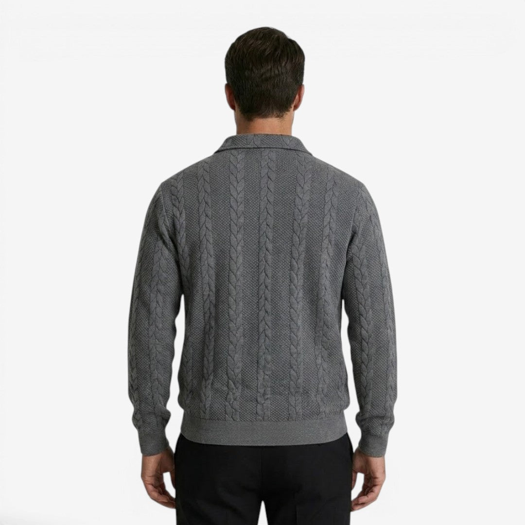 Jorvalore | Men's Knit Quarter Zip Jumper Warm Casual Everyday Wear