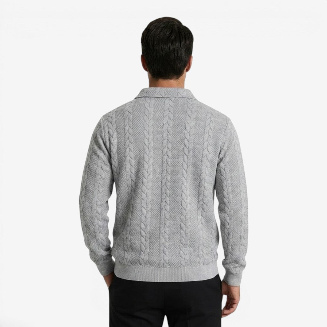 Jorvalore | Men's Knit Quarter Zip Jumper Warm Casual Everyday Wear