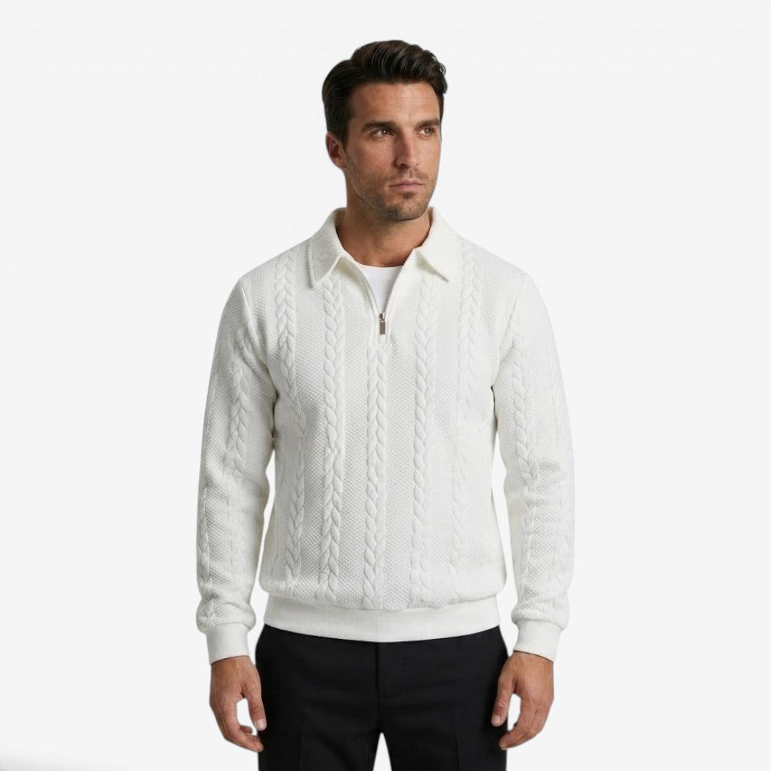 Jorvalore | Men's Knit Quarter Zip Jumper Warm Casual Everyday Wear