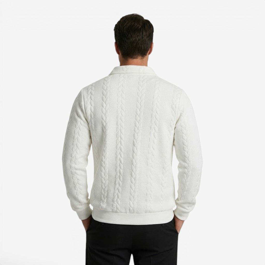 Jorvalore | Men's Knit Quarter Zip Jumper Warm Casual Everyday Wear