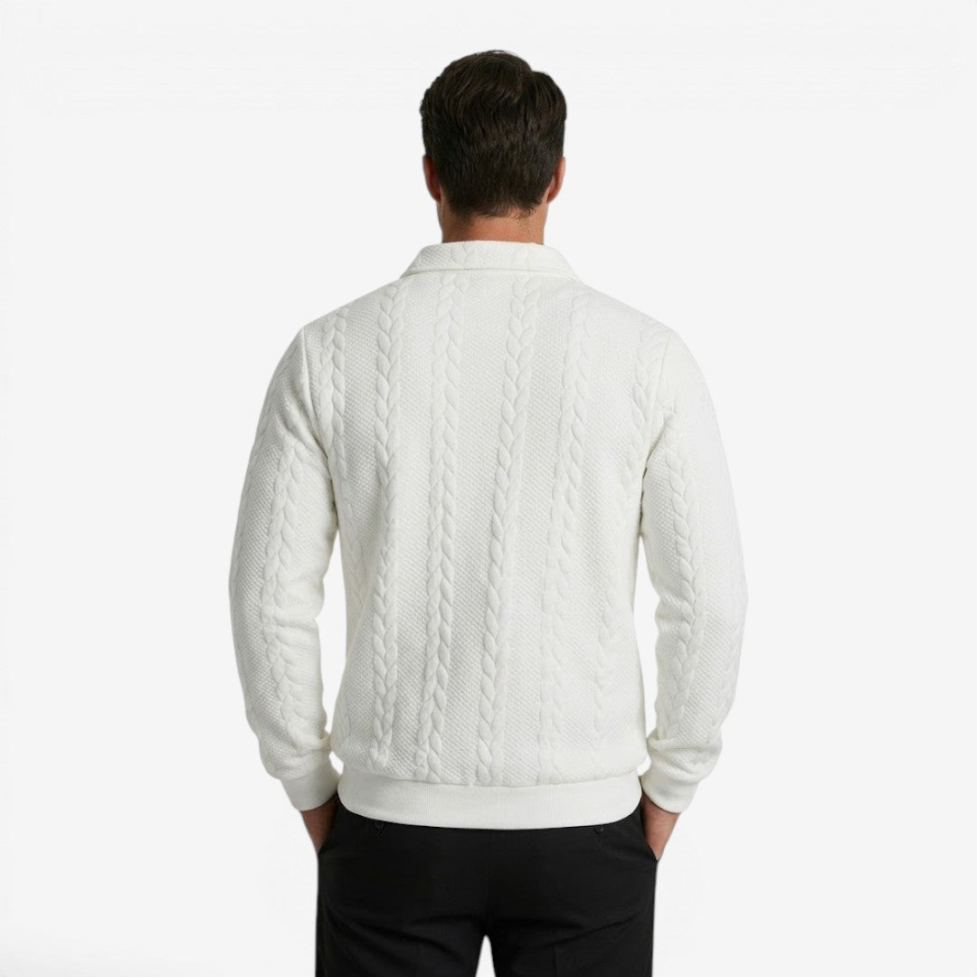 Jorvalore | Men's Knit Quarter Zip Jumper Warm Casual Everyday Wear