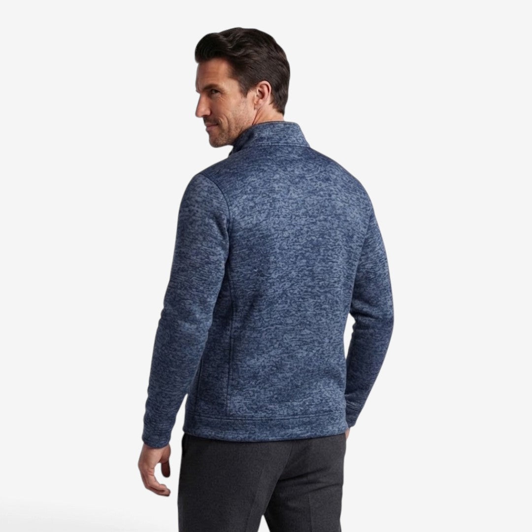 Jorvalore | Men’s Knit Zip Jacket High Neck Slim Fit with Zip Pockets
