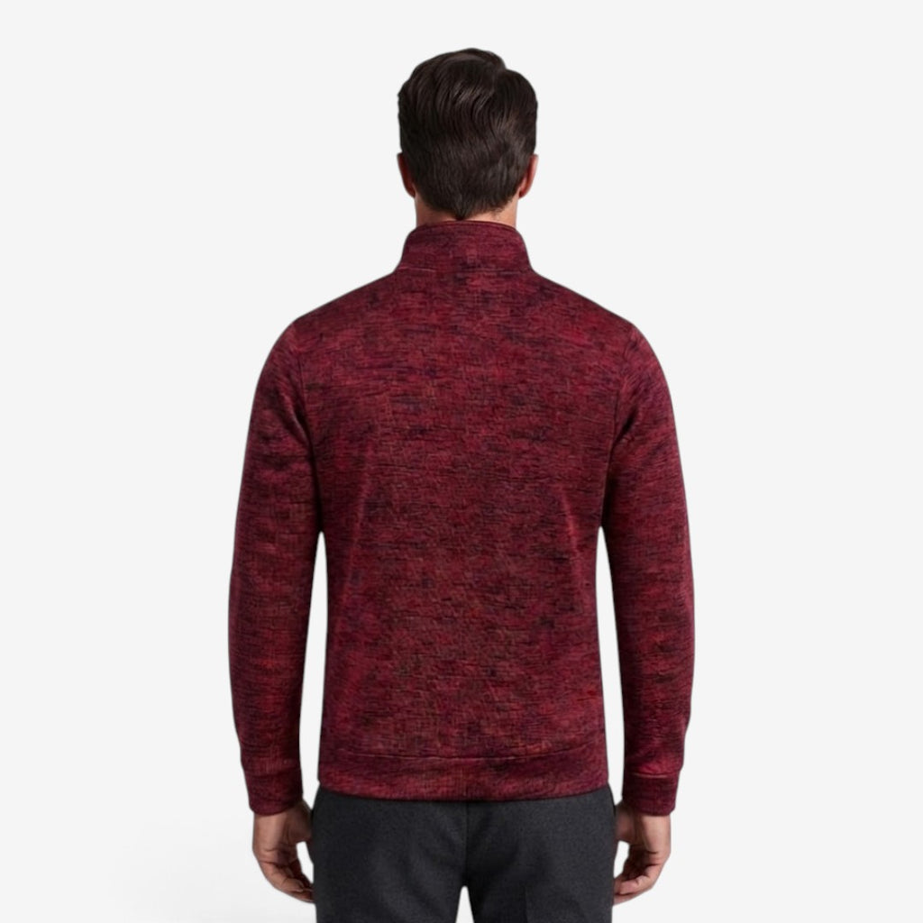 Jorvalore | Men’s Knit Zip Jacket High Neck Slim Fit with Zip Pockets