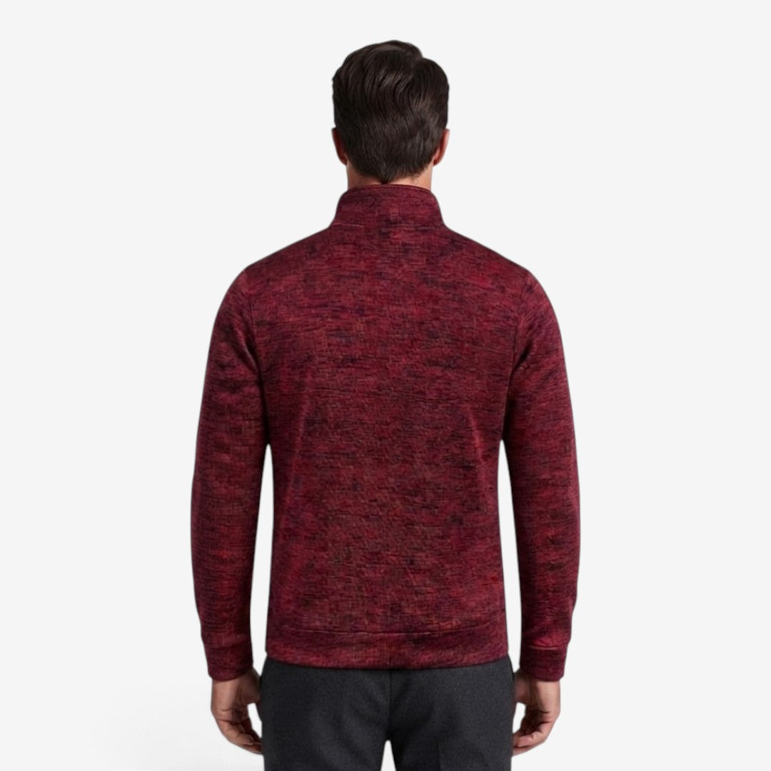 Jorvalore | Men’s Knit Zip Jacket High Neck Slim Fit with Zip Pockets