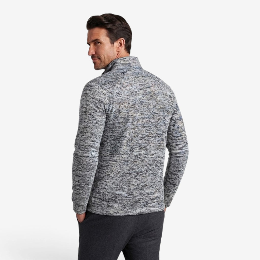 Jorvalore | Men’s Knit Zip Jacket High Neck Slim Fit with Zip Pockets