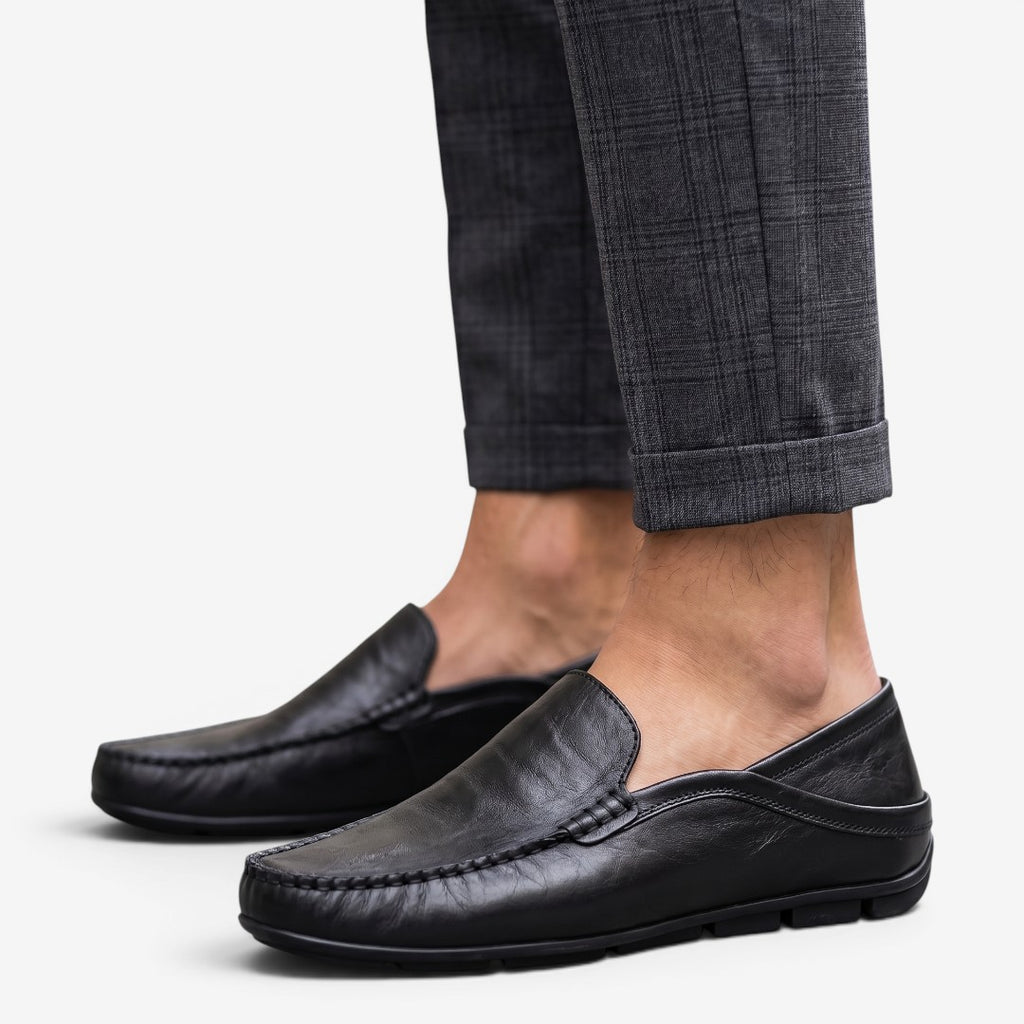 Jorvalore | Men's Leather Loafers Comfortable Slip-On Shoes for Everyday Wear