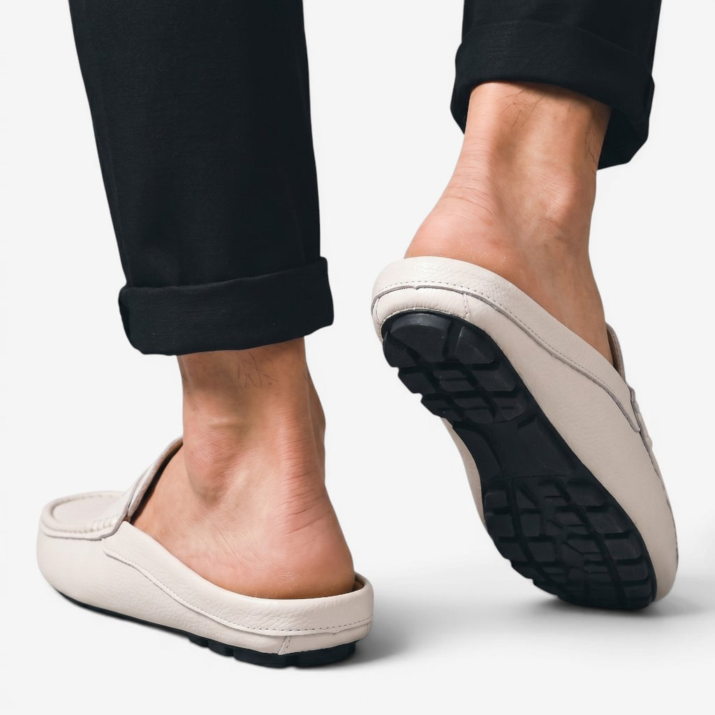 Jorvalore | Men's Leather Slip-On Driving Loafers for Summer Comfort