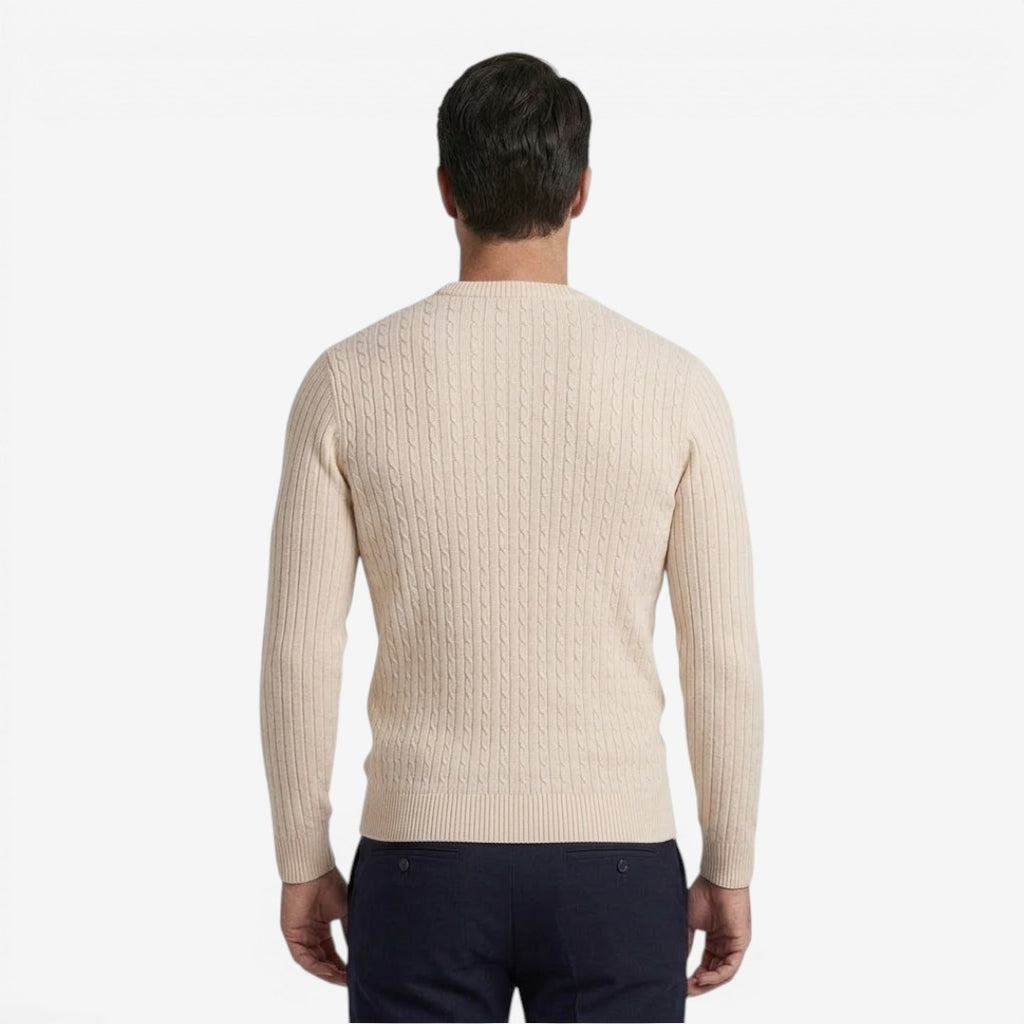 Jorvalore | Men's Lightweight Cable Knit Jumper for Autumn Layering