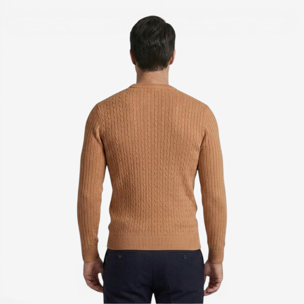 Jorvalore | Men's Lightweight Cable Knit Jumper for Autumn Layering